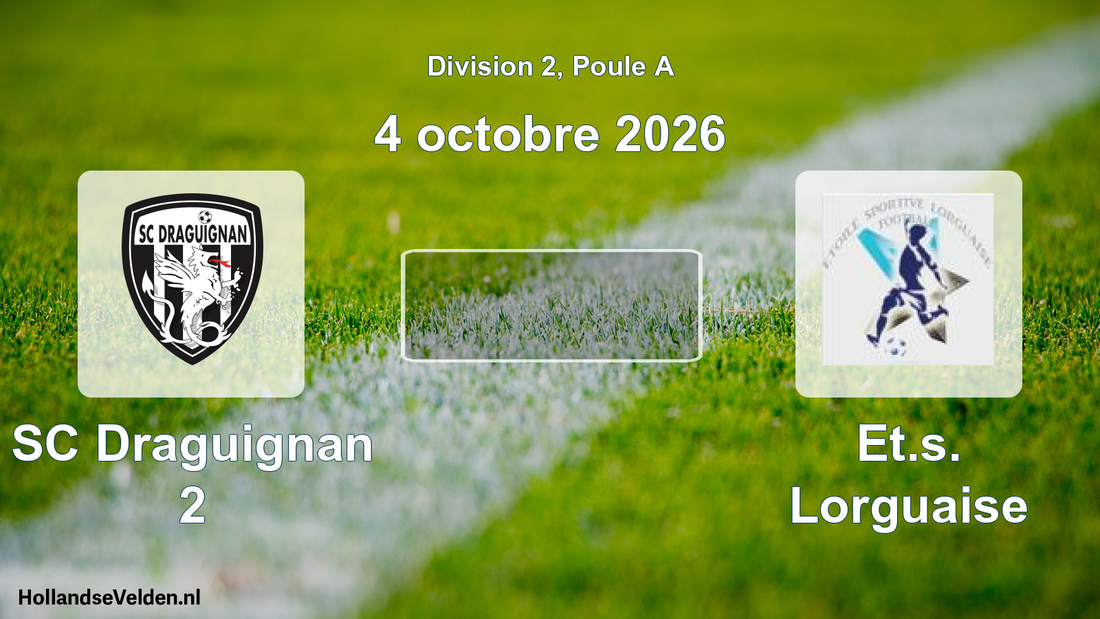 Match programmé: SC Draguignan 2 - Et.s. Lorguaise (4 octobre 2026)