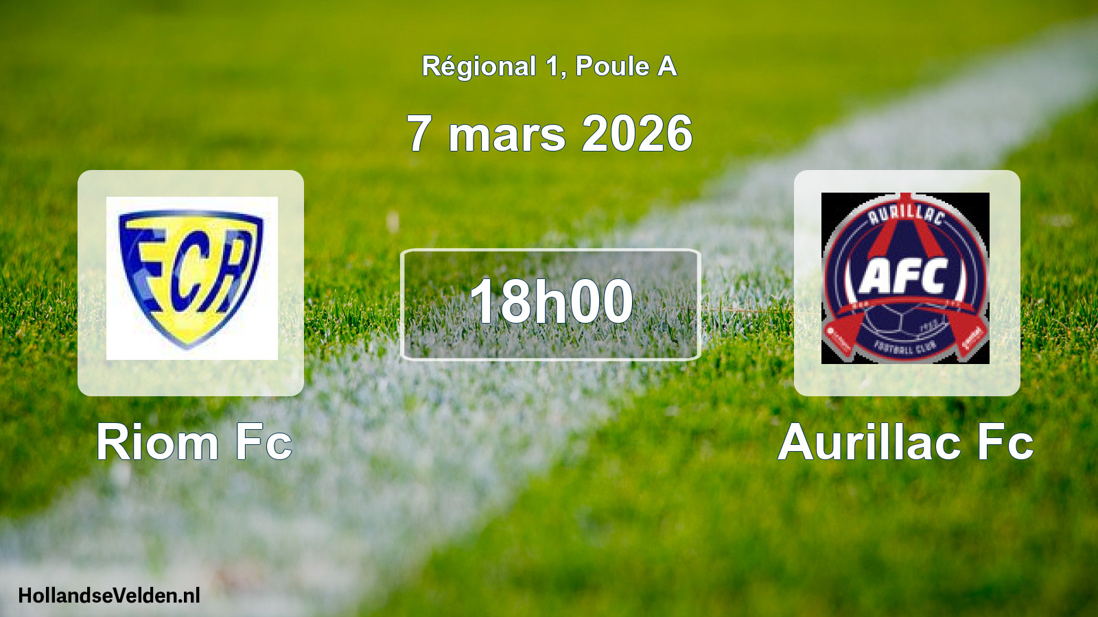 Geplande wedstrijd: Riom Fc - Aurillac Fc (7 mars 2026)