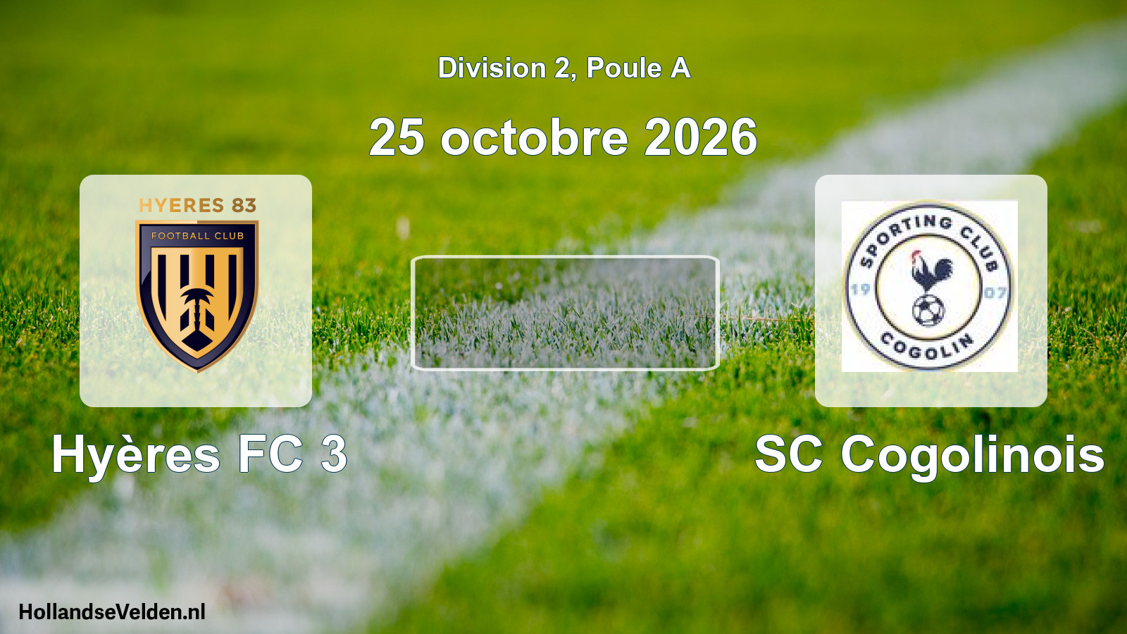 Scheduled Match: Hyères FC 3 - SC Cogolinois (25 October 2026)