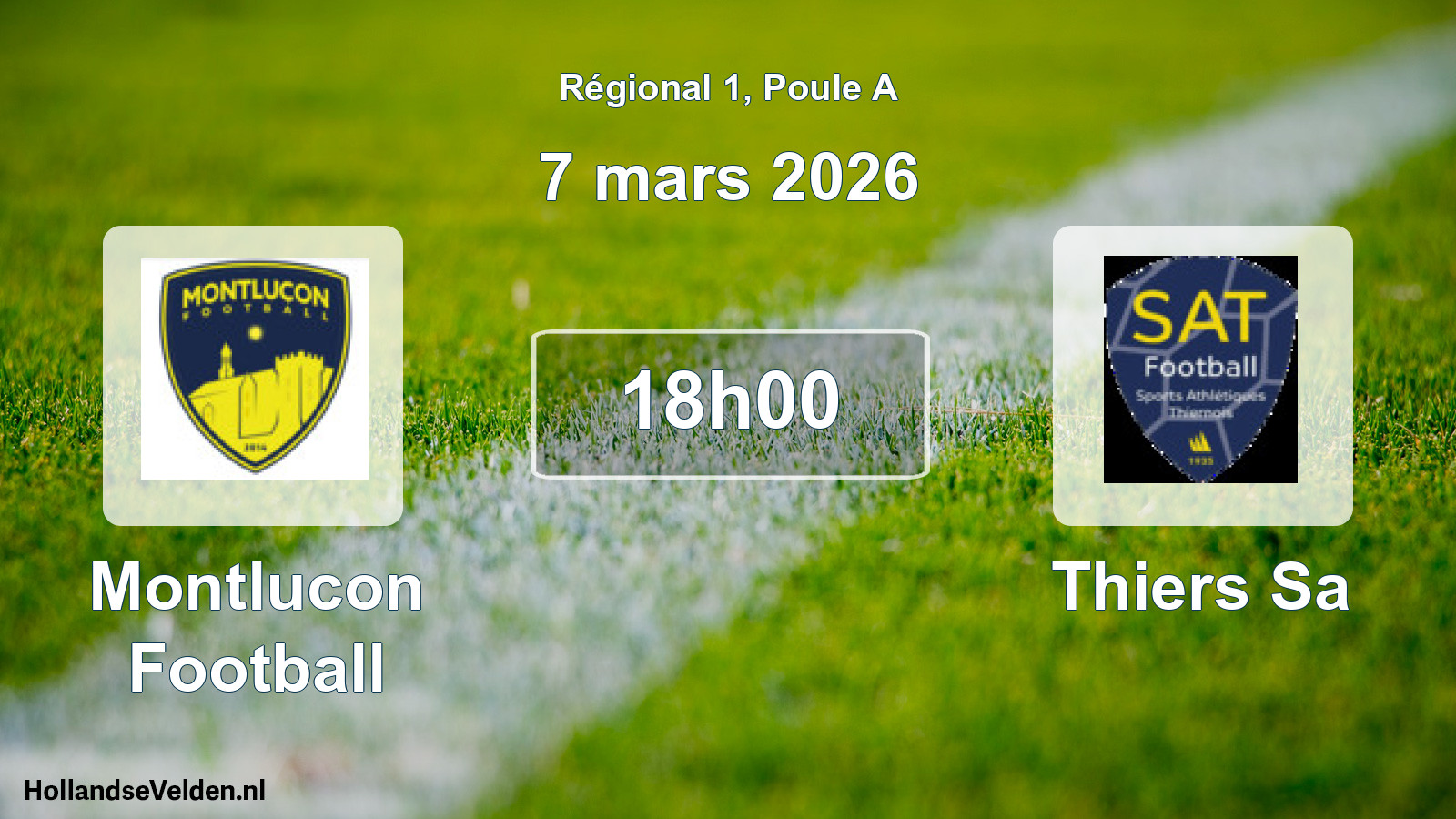 Geplande wedstrijd: Montlucon Football - Thiers Sa (7 mars 2026)
