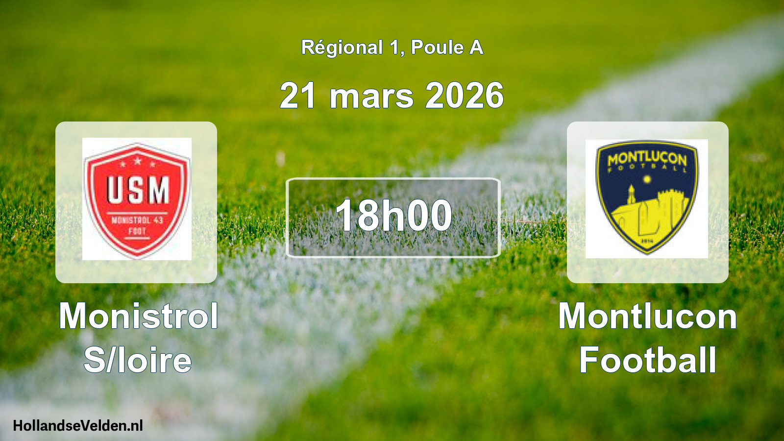 Geplande wedstrijd: Monistrol S/loire - Montlucon Football (21 mars 2026)