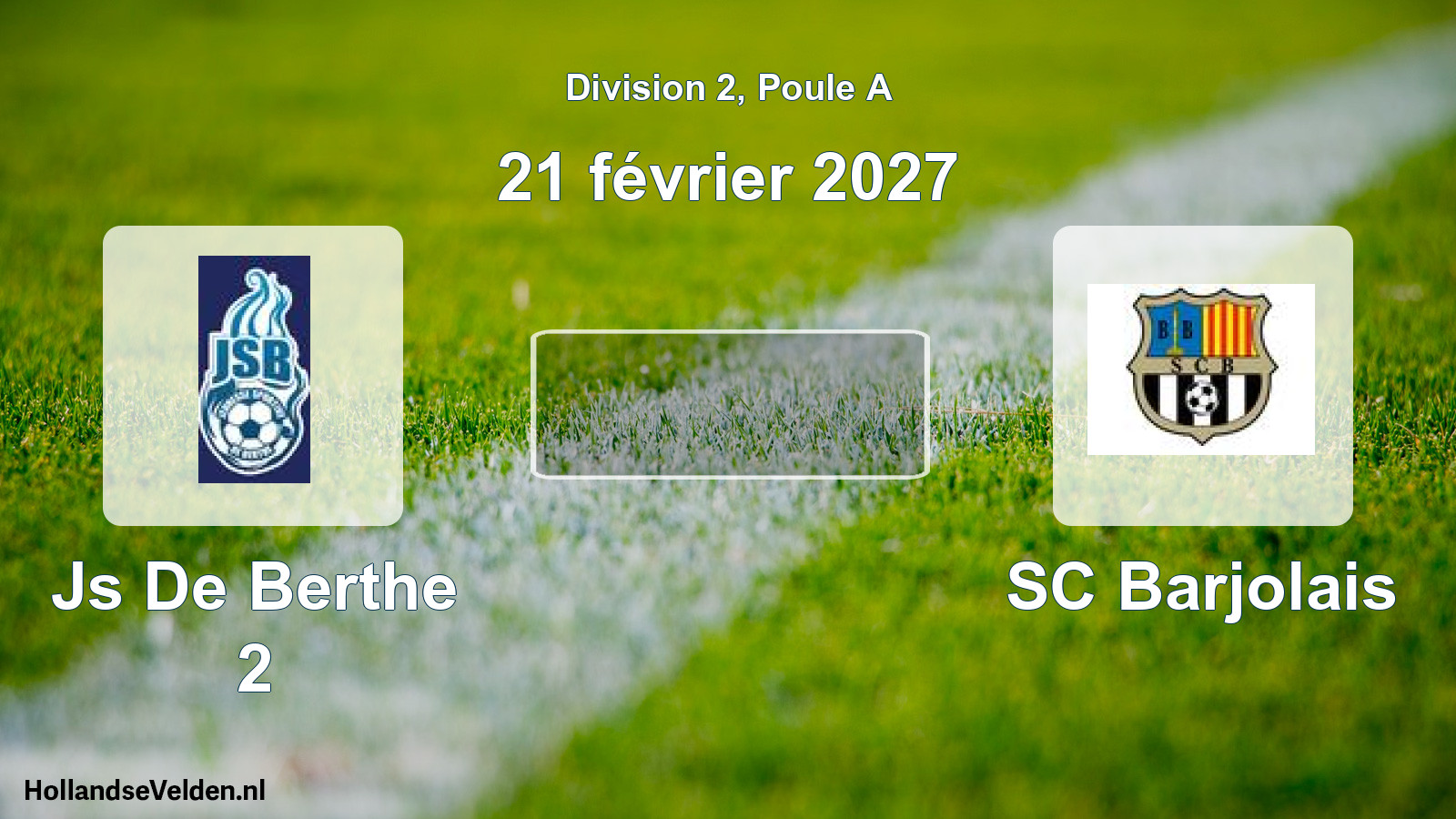 Scheduled Match: Js De Berthe 2 - SC Barjolais (21 February 2027)