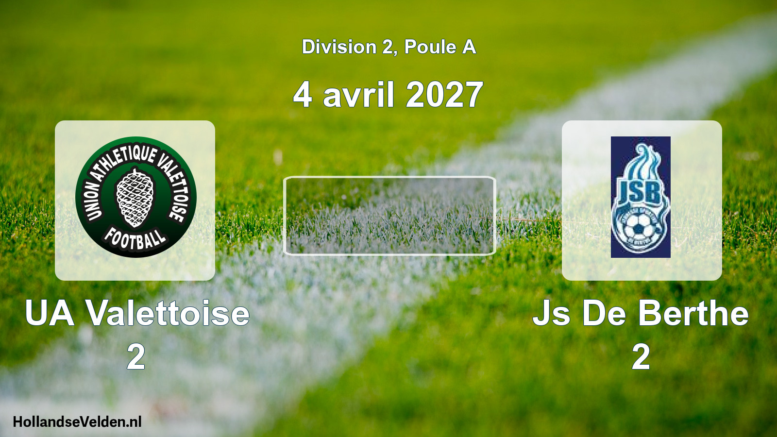 Scheduled Match: UA Valettoise 2 - Js De Berthe 2 (4 April 2027)