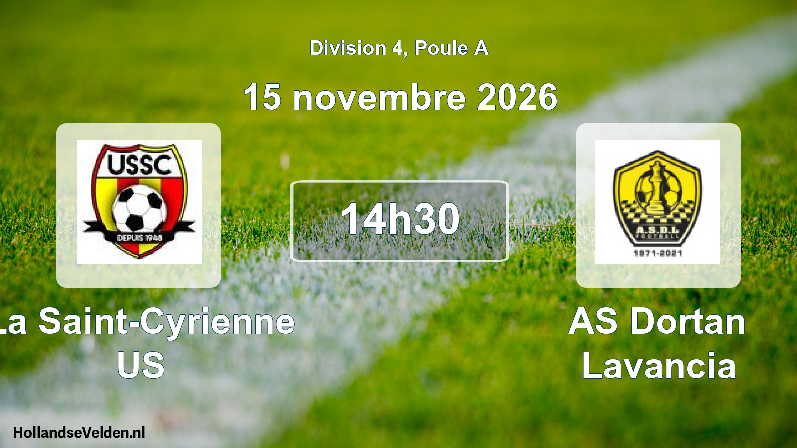 Scheduled Match: La Saint-Cyrienne US - AS Dortan Lavancia (15 November 2026)