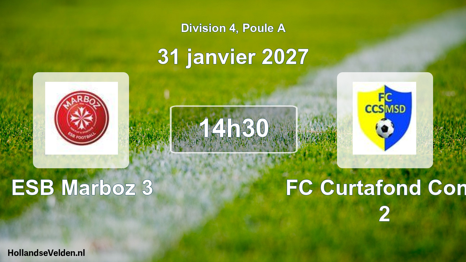 Scheduled Match: ESB Marboz 3 - FC Curtafond Confr 2 (31 January 2027)