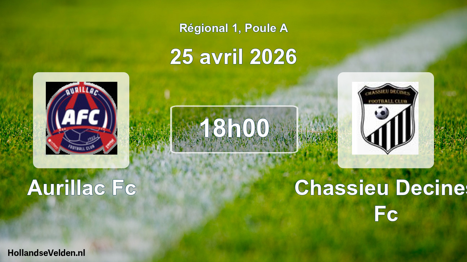 Scheduled Match: Aurillac Fc - Chassieu Decines Fc (25 April 2026)