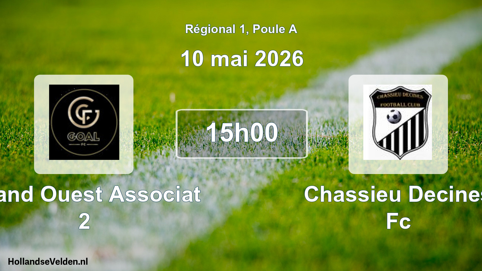 Geplande wedstrijd: Grand Ouest Associat 2 - Chassieu Decines Fc (10 mai 2026)
