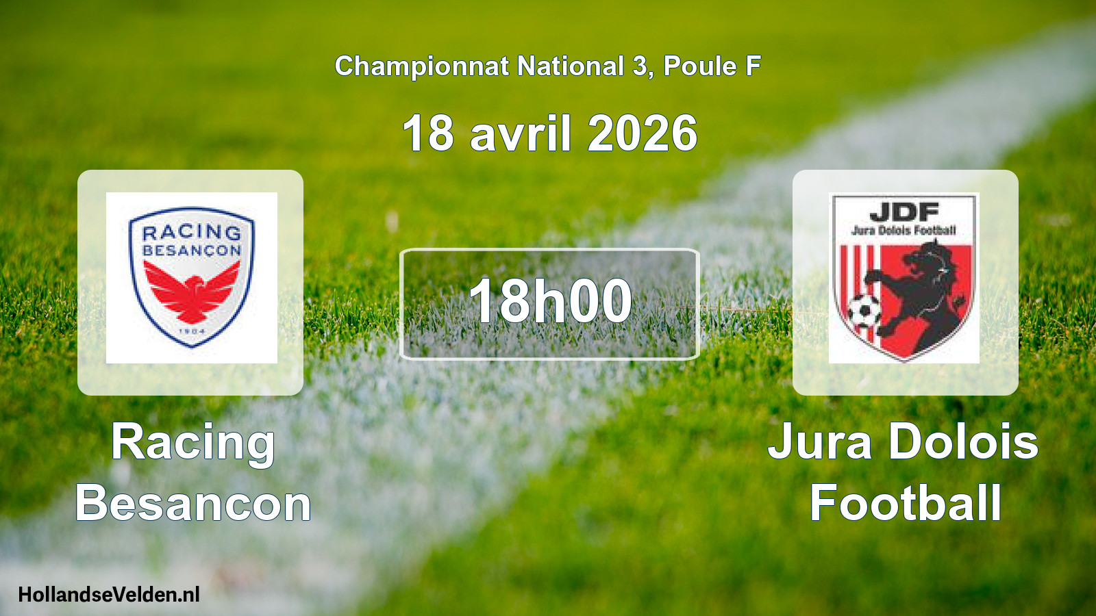 Geplande wedstrijd: Racing Besancon - Jura Dolois Football (18 avril 2026)