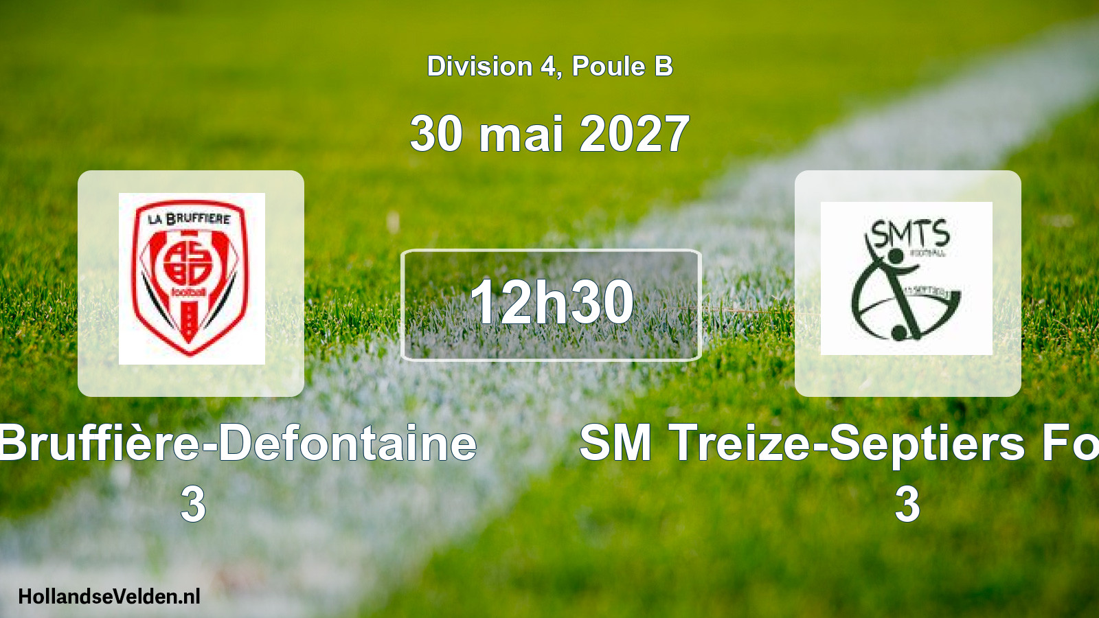 Scheduled Match: AS Bruffière-Defontaine 3 - SM Treize-Septiers Football 3 (30 May 2027)
