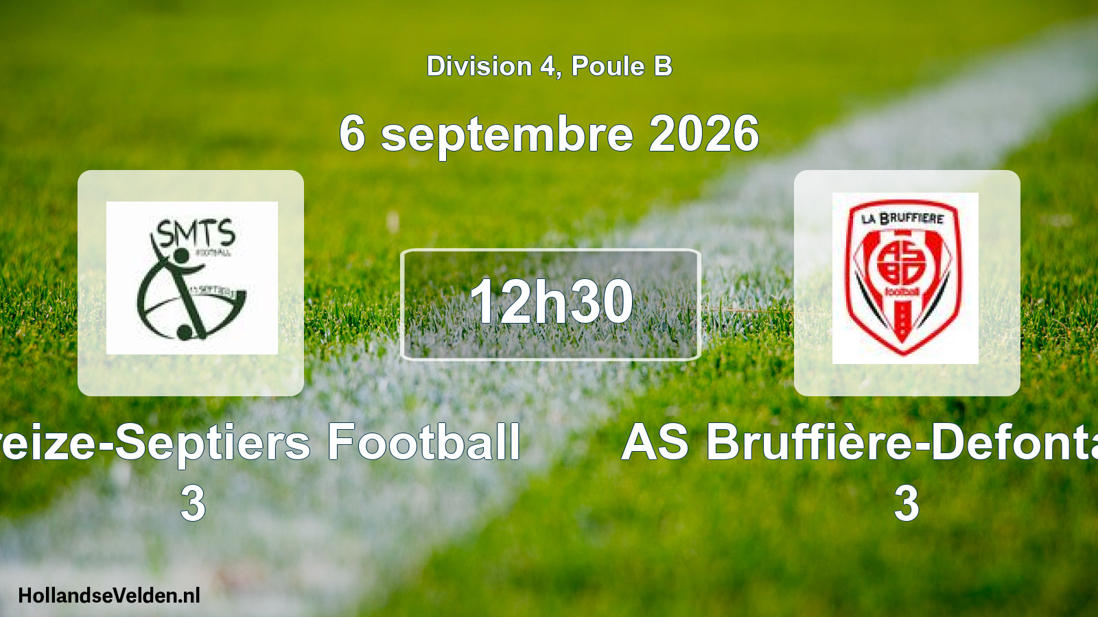 Scheduled Match: SM Treize-Septiers Football 3 - AS Bruffière-Defontaine 3 (6 September 2026)