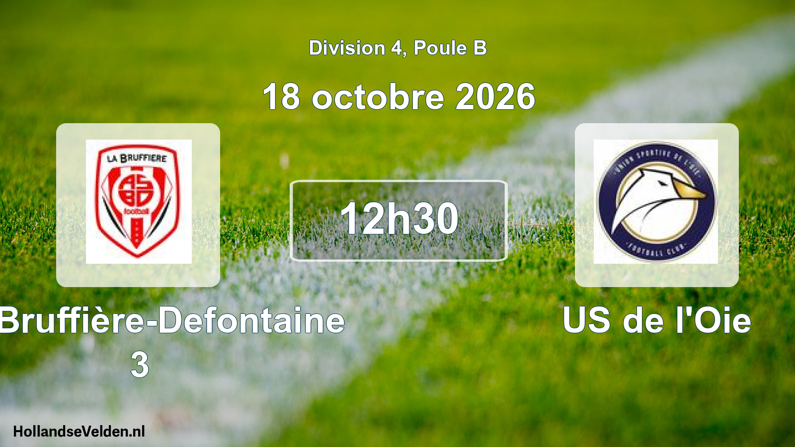 Match programmé: AS Bruffière-Defontaine 3 - US de l'Oie (18 octobre 2026)