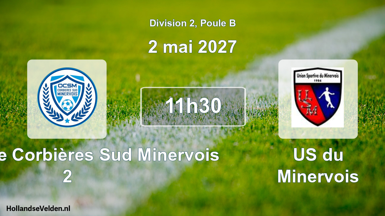 Scheduled Match: Olympique Corbières Sud Minervois 2 - US du Minervois (2 May 2027)