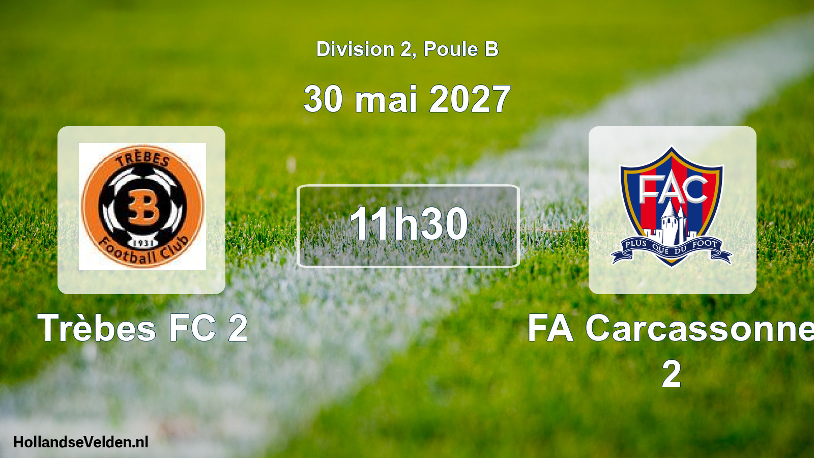 Match programmé: Trèbes FC 2 - FA Carcassonne 2 (30 mai 2027)
