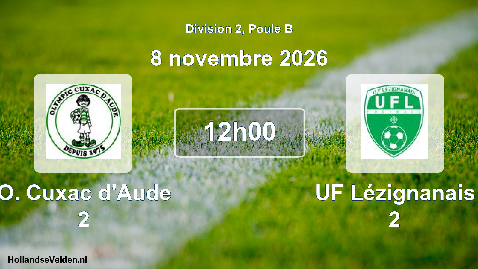 Match programmé: O. Cuxac d'Aude 2 - UF Lézignanais 2 (8 novembre 2026)