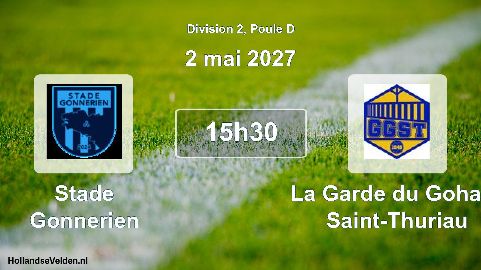 Match programmé: Stade Gonnerien - La Garde du Gohaze Saint-Thuriau (2 mai 2027)
