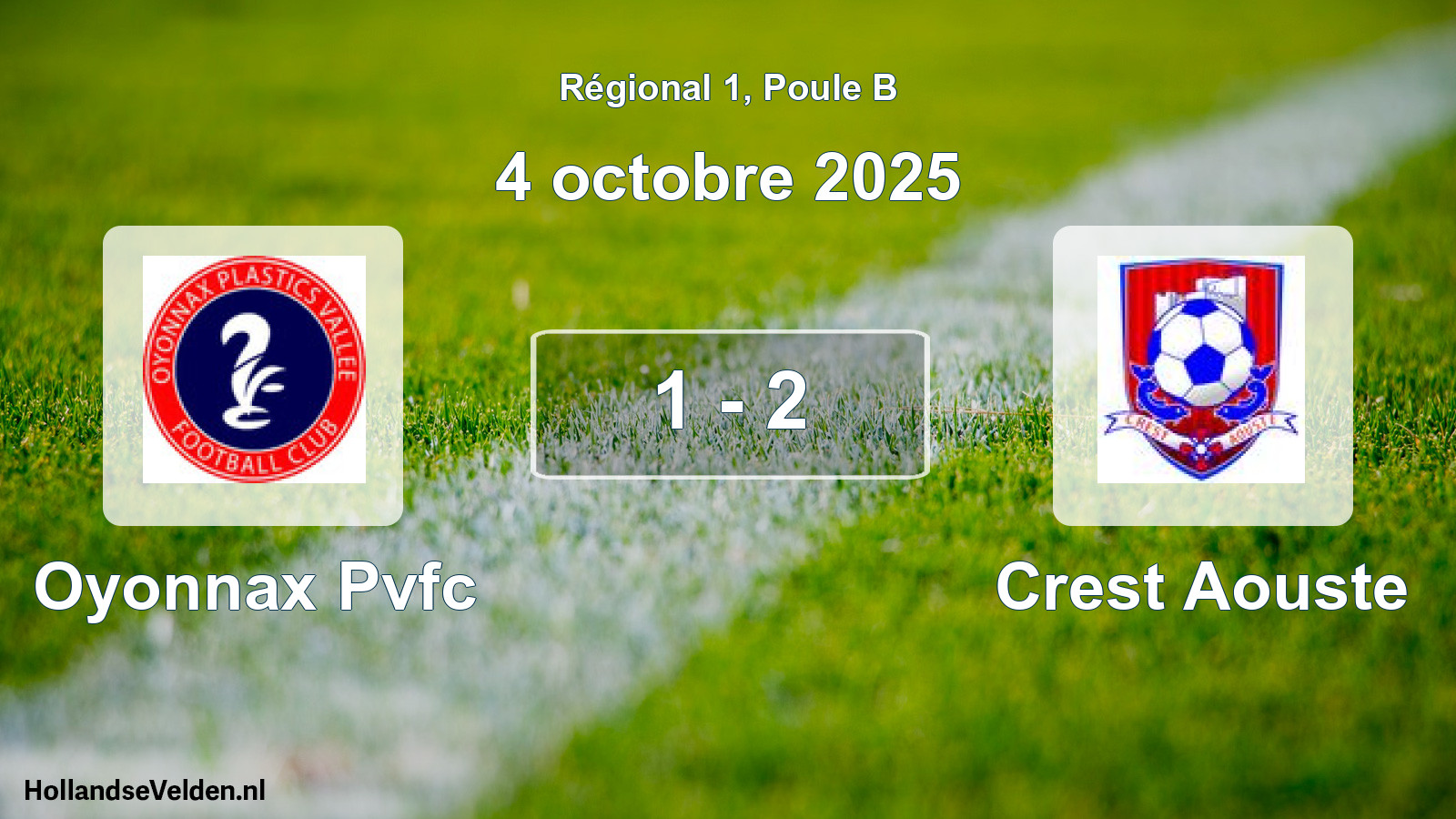 Total number of matches played: Oyonnax Pvfc - Crest Aouste 1 - 2 (4 October 2025)