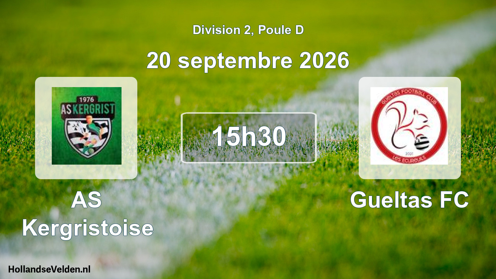 Match programmé: AS Kergristoise - Gueltas FC (20 septembre 2026)