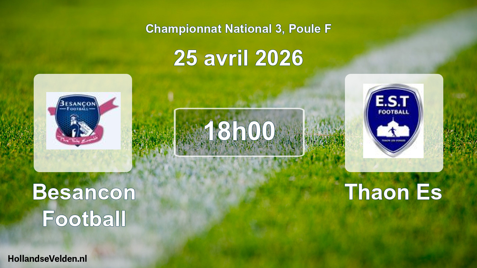 Geplande wedstrijd: Besancon Football - Thaon Es (25 avril 2026)