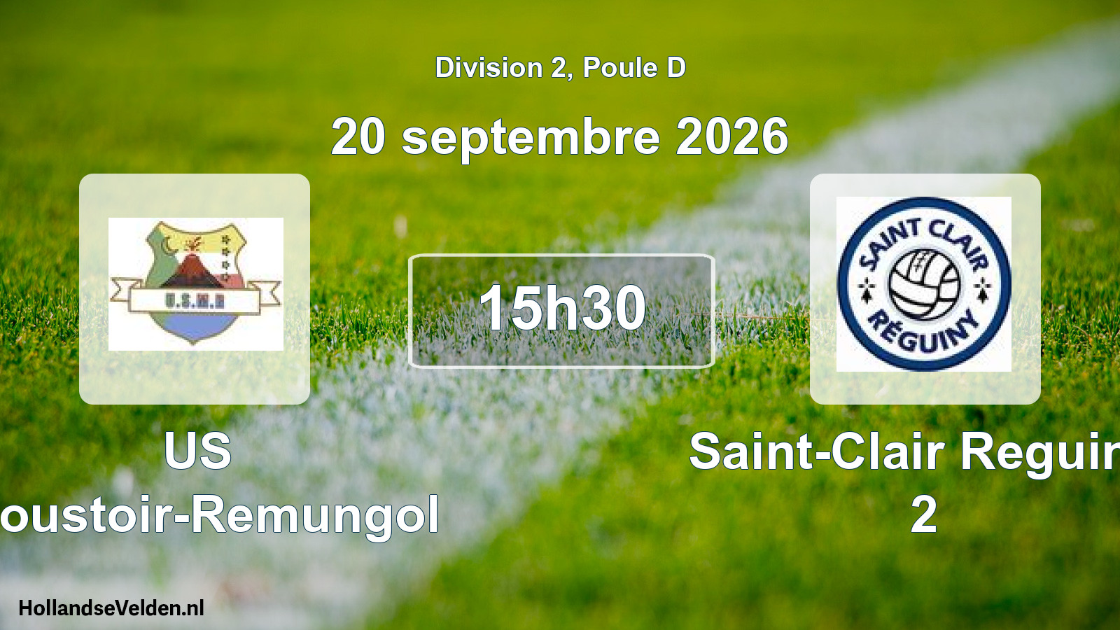 Match programmé: US Moustoir-Remungol - Saint-Clair Reguiny 2 (20 septembre 2026)