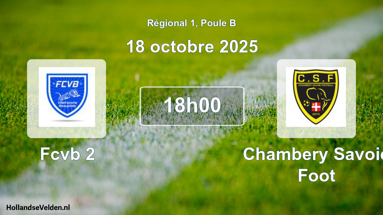 Geplande wedstrijd: Fcvb 2 - Chambery Savoie Foot (18 octobre 2025)