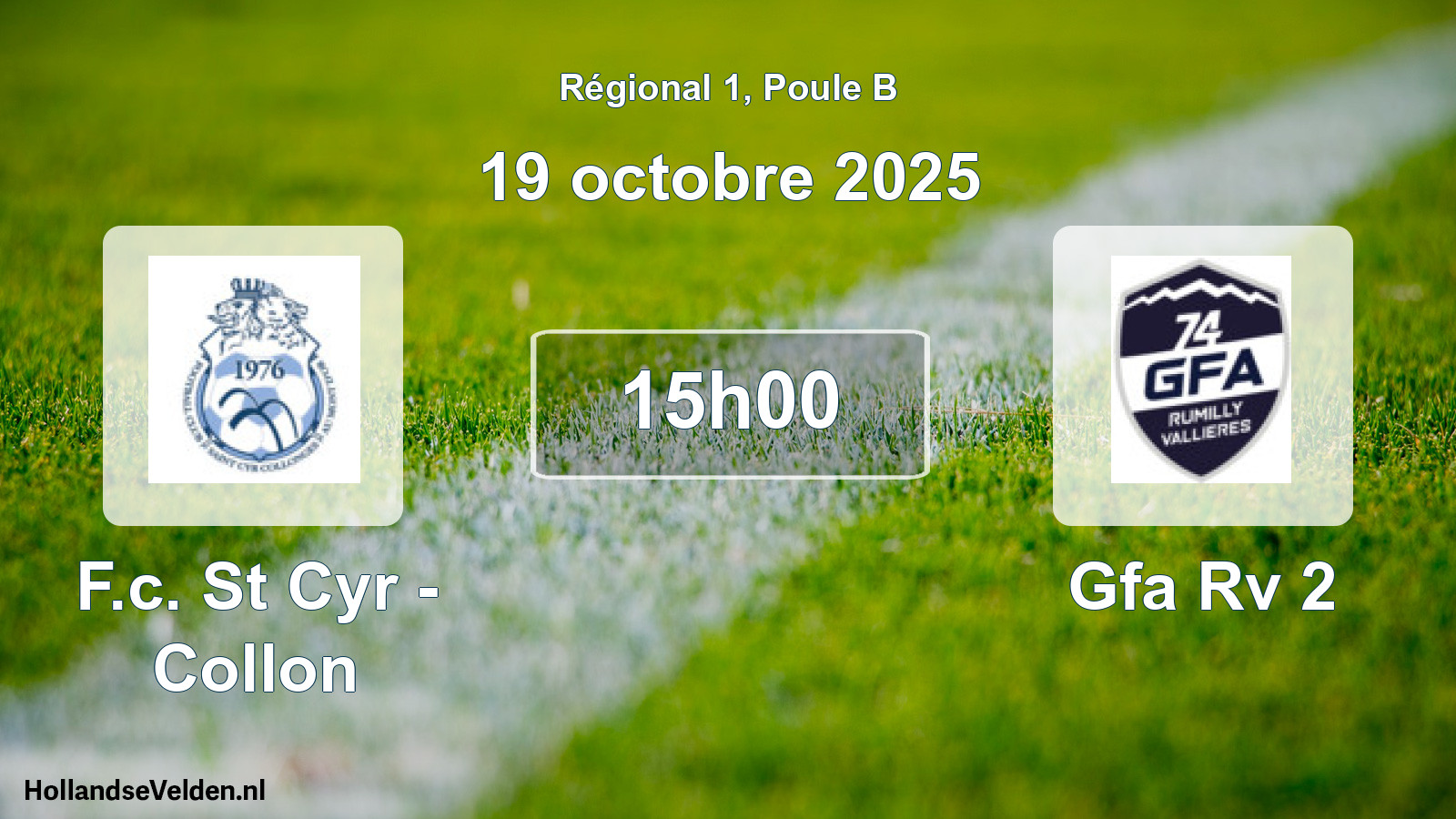Scheduled Match: F.c. St Cyr - Collon - Gfa Rv 2 (19 October 2025)