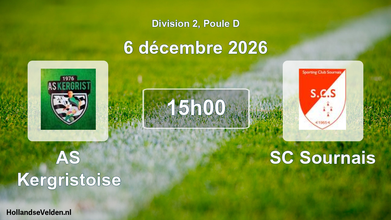 Match programmé: AS Kergristoise - SC Sournais (6 décembre 2026)