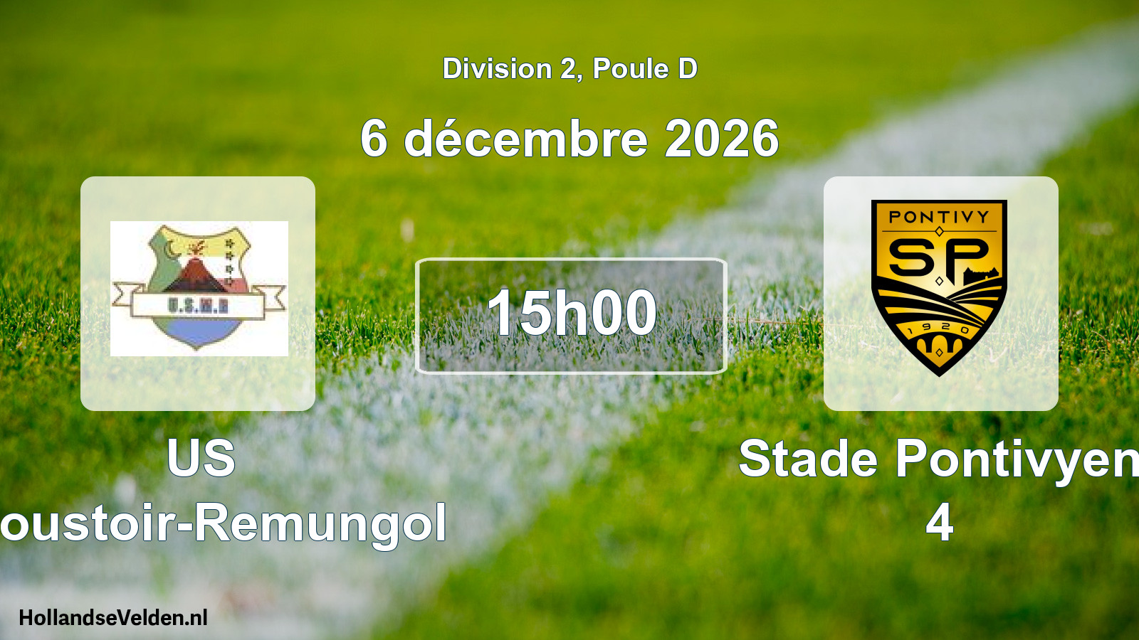 Scheduled Match: US Moustoir-Remungol - Stade Pontivyen 4 (6 December 2026)