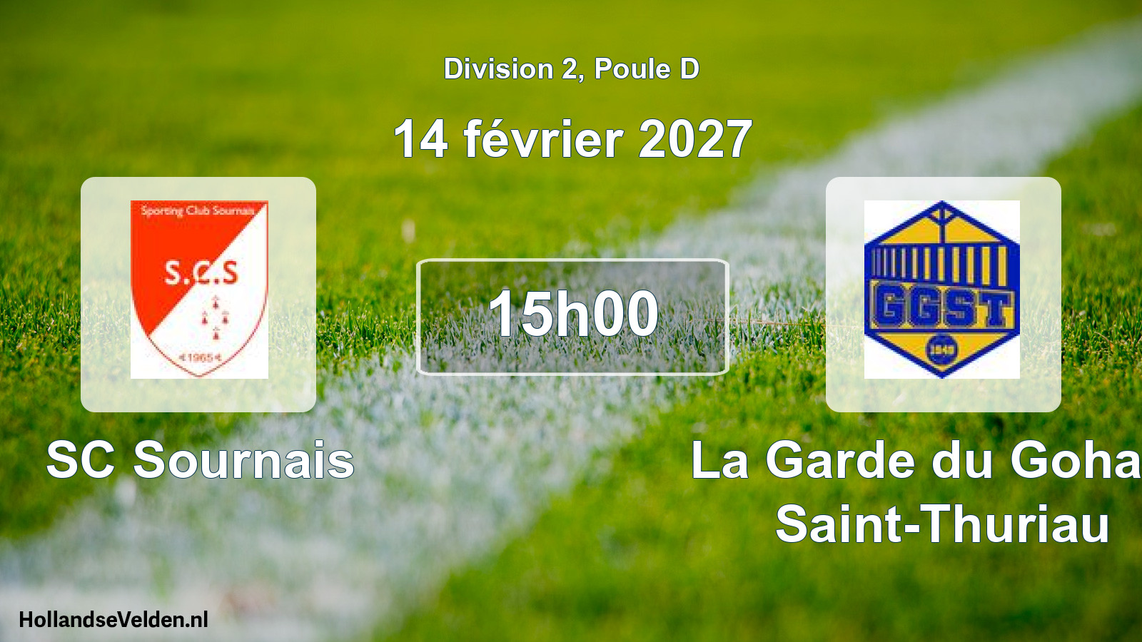 Match programmé: SC Sournais - La Garde du Gohaze Saint-Thuriau (14 février 2027)