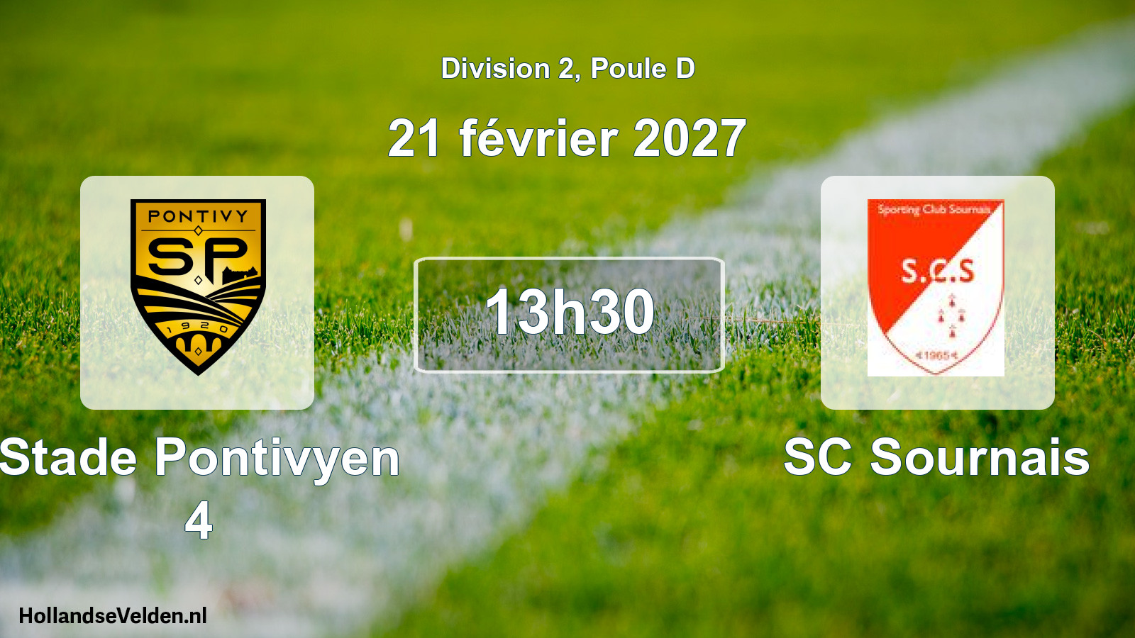 Match programmé: Stade Pontivyen 4 - SC Sournais (21 février 2027)
