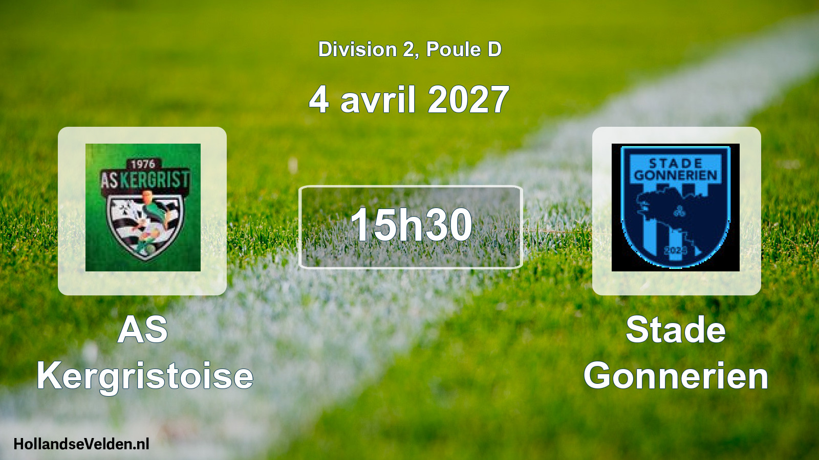 Match programmé: AS Kergristoise - Stade Gonnerien (4 avril 2027)