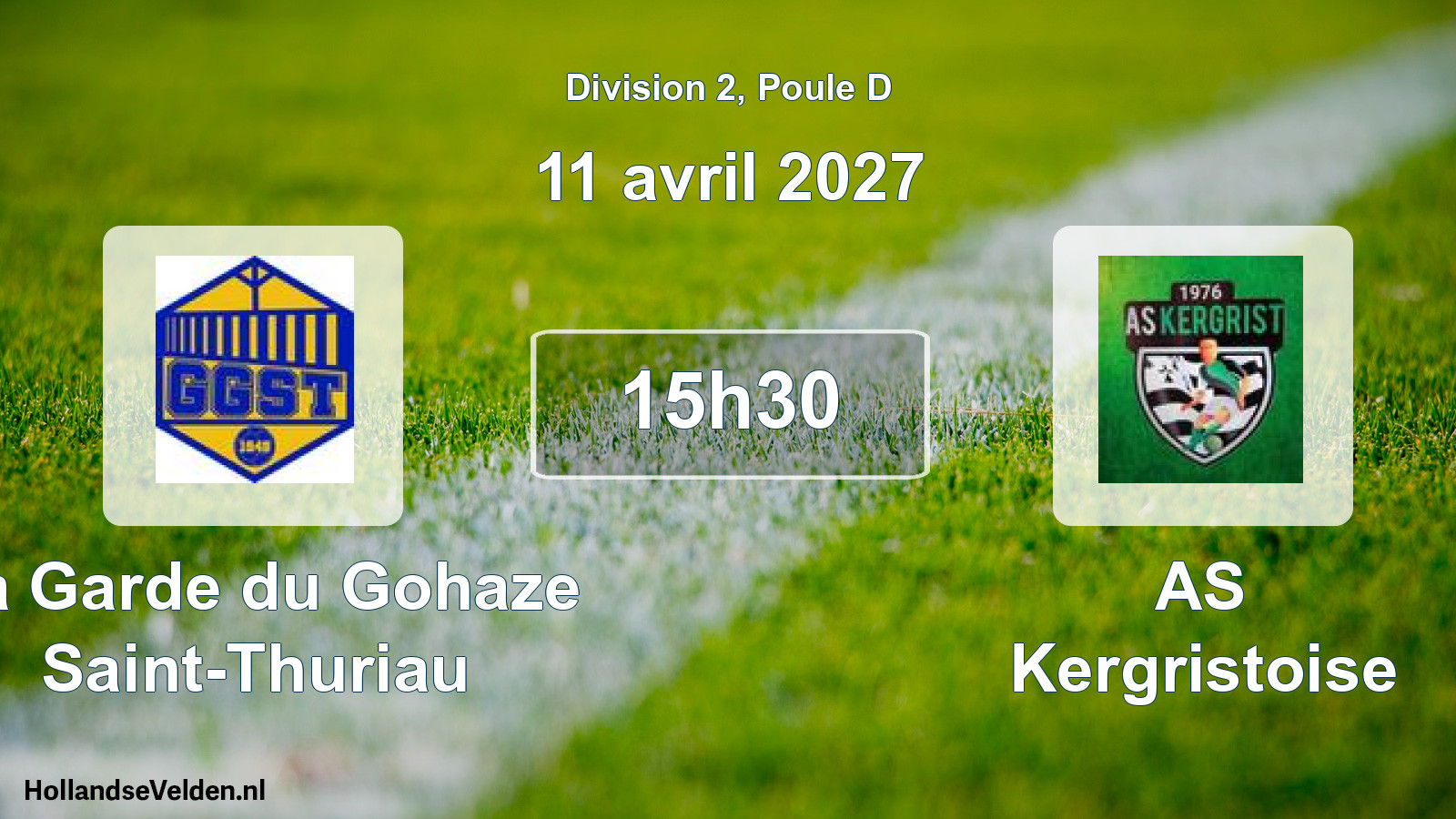 Match programmé: La Garde du Gohaze Saint-Thuriau - AS Kergristoise (11 avril 2027)