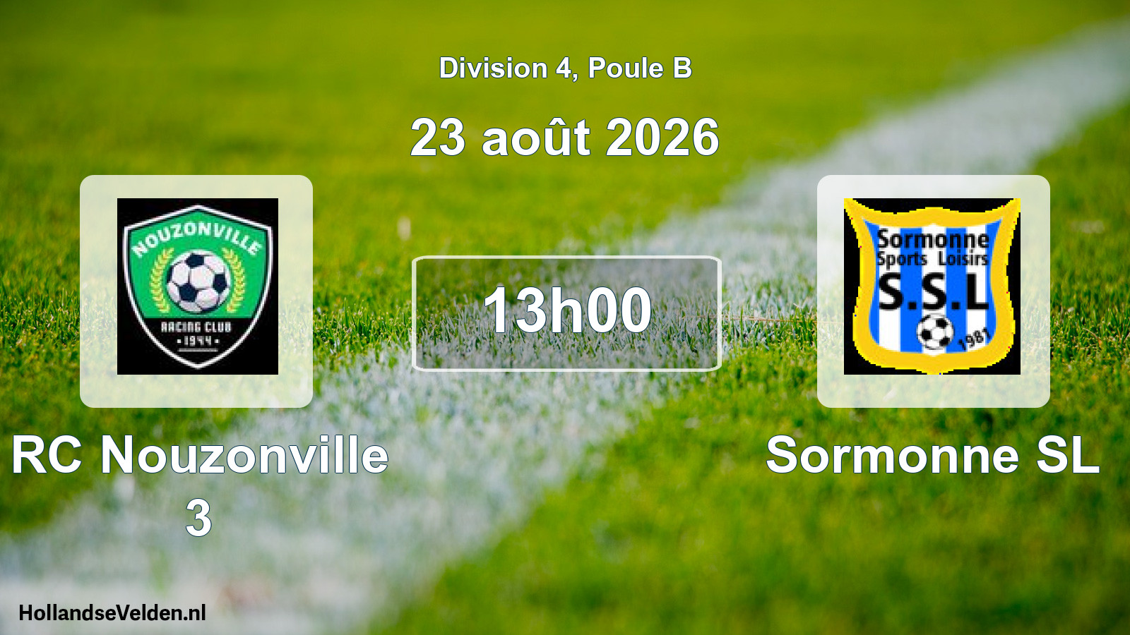 Scheduled Match: RC Nouzonville 3 - Sormonne SL (23 August 2026)