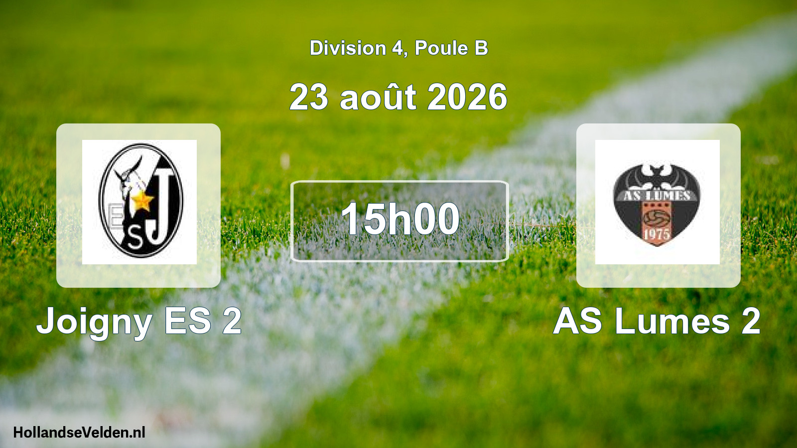 Match programmé: Joigny ES 2 - AS Lumes 2 (23 août 2026)