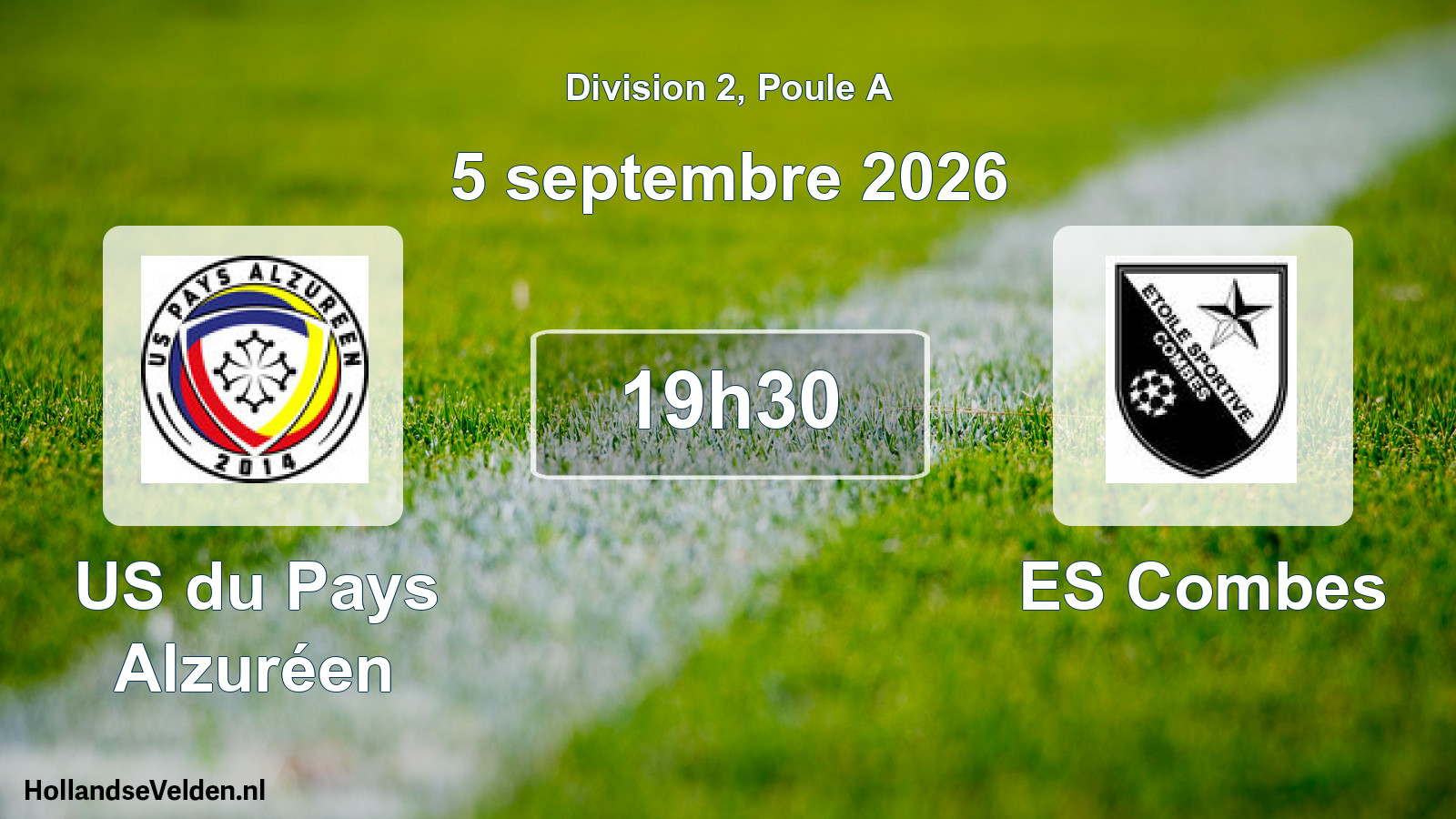 Match programmé: US du Pays Alzuréen - ES Combes (5 septembre 2026)
