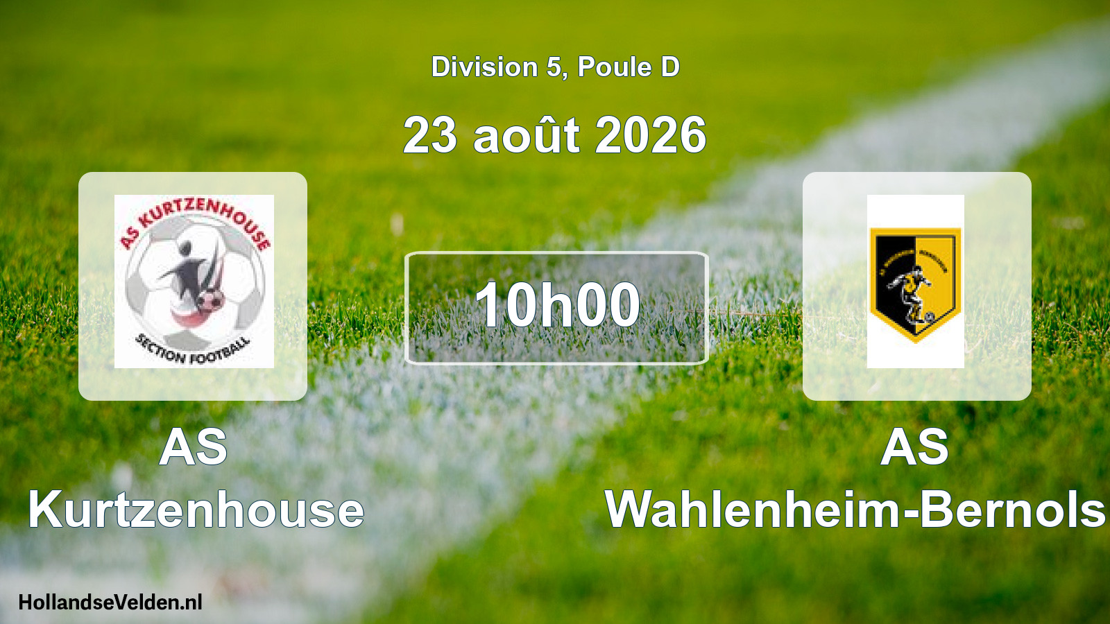 Scheduled Match: AS Kurtzenhouse - AS Wahlenheim-Bernolsheim (23 August 2026)