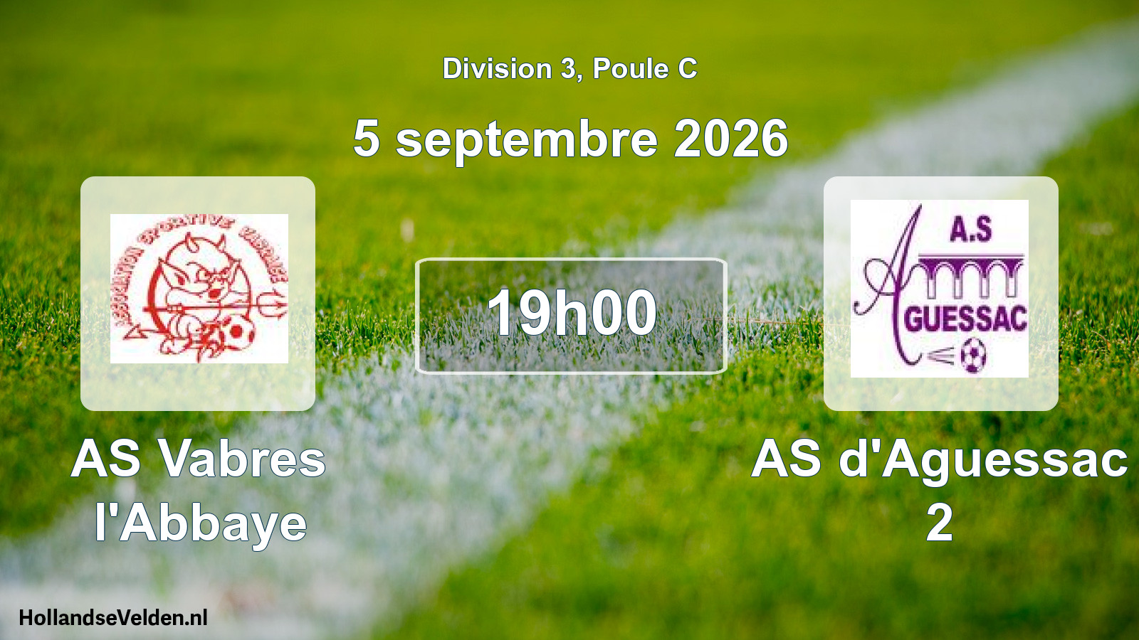 Match programmé: AS Vabres l'Abbaye - AS d'Aguessac 2 (5 septembre 2026)