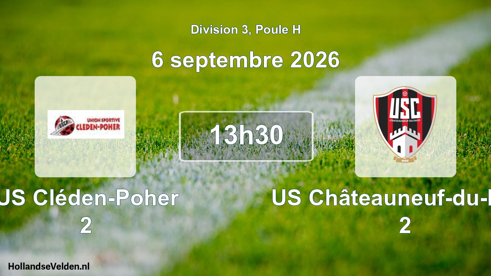 Scheduled Match: US Cléden-Poher 2 - US Châteauneuf-du-Faou 2 (6 September 2026)