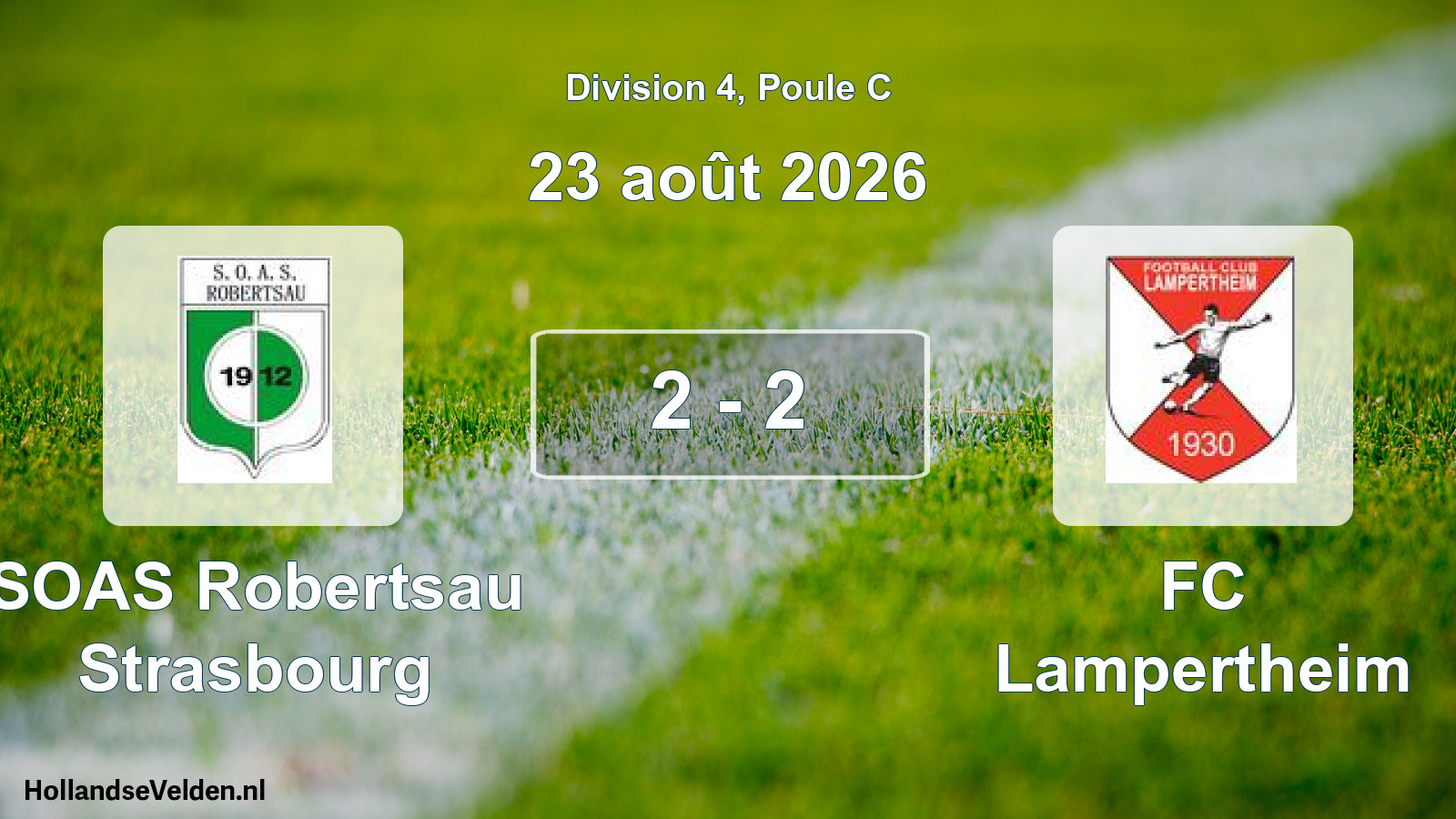 Scheduled Match: SOAS Robertsau Strasbourg - FC Lampertheim (23 August 2026)