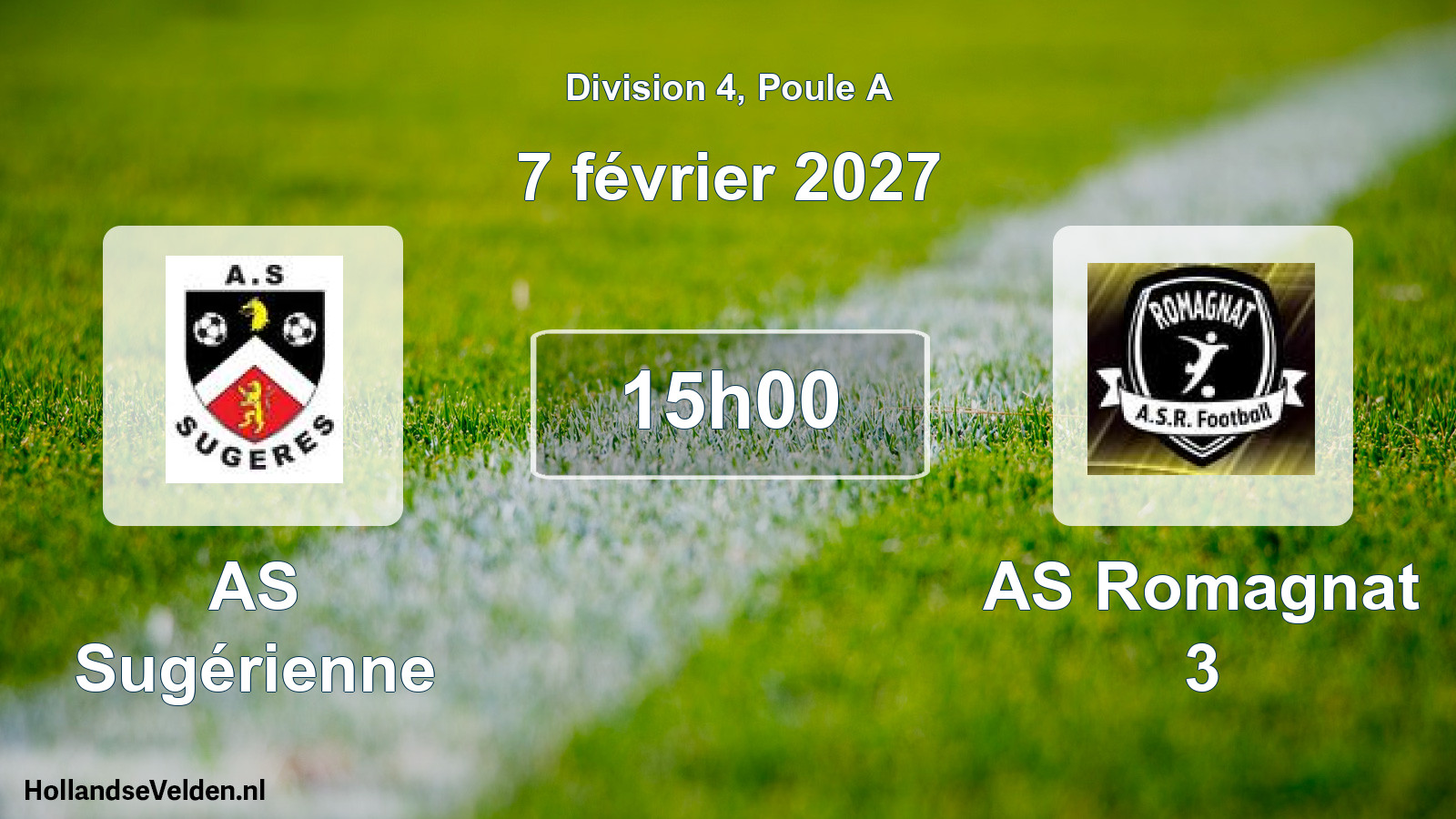 Match programmé: AS Sugérienne - AS Romagnat 3 (7 février 2027)