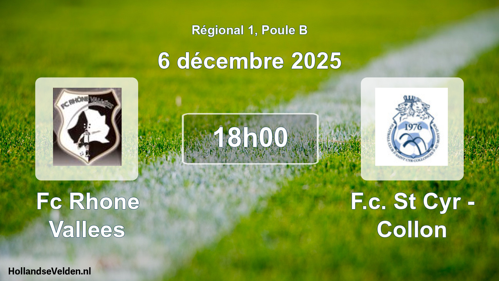 Scheduled Match: Fc Rhone Vallees - F.c. St Cyr - Collon (6 December 2025)