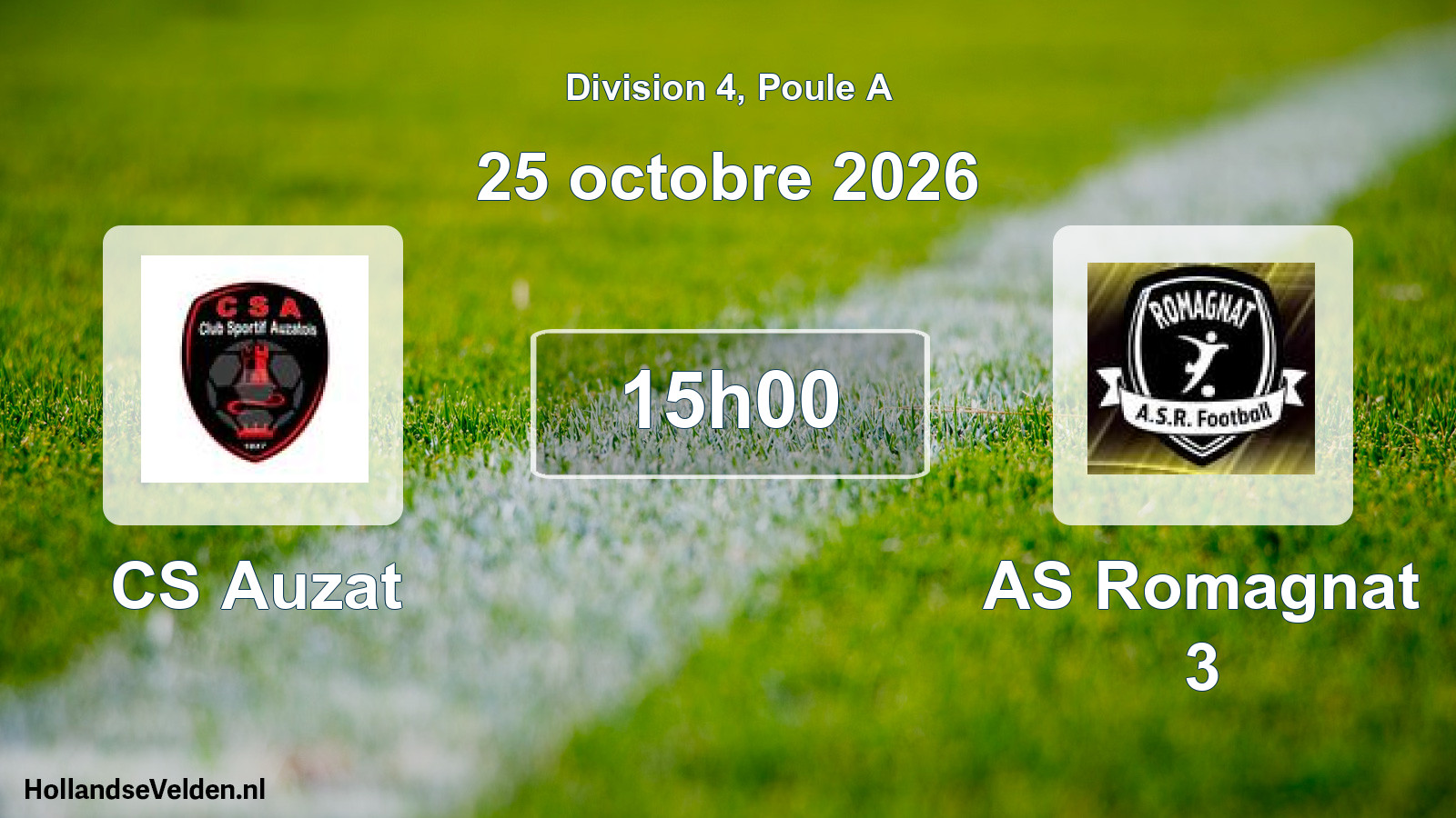 Scheduled Match: CS Auzat - AS Romagnat 3 (25 October 2026)