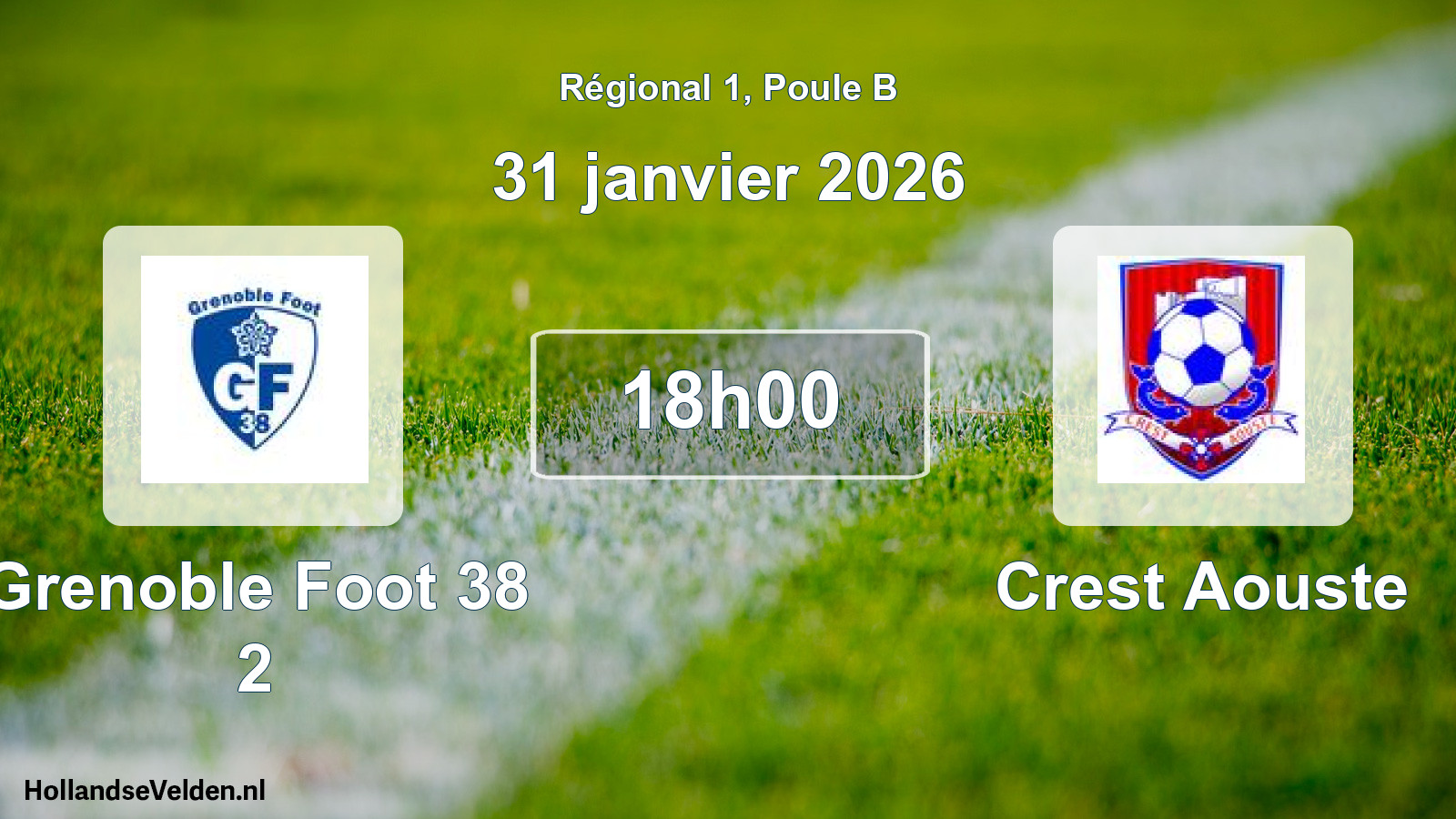 Scheduled Match: Grenoble Foot 38 2 - Crest Aouste (31 January 2026)