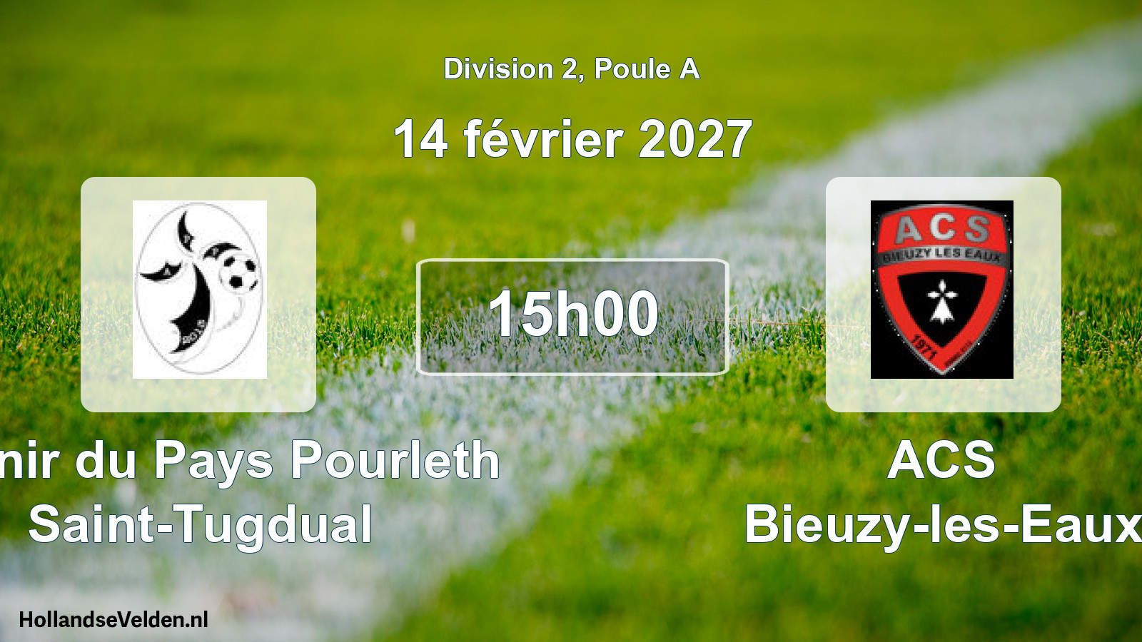 Match programmé: Avenir du Pays Pourleth Saint-Tugdual - ACS Bieuzy-les-Eaux (14 février 2027)