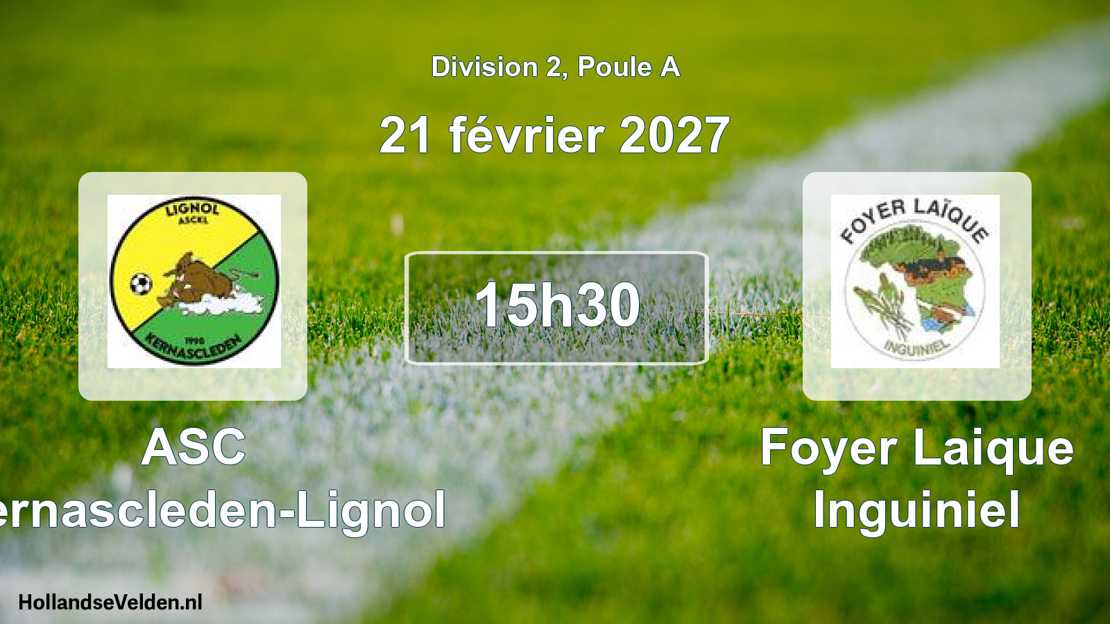 Match programmé: ASC Kernascleden-Lignol - Foyer Laique Inguiniel (21 février 2027)