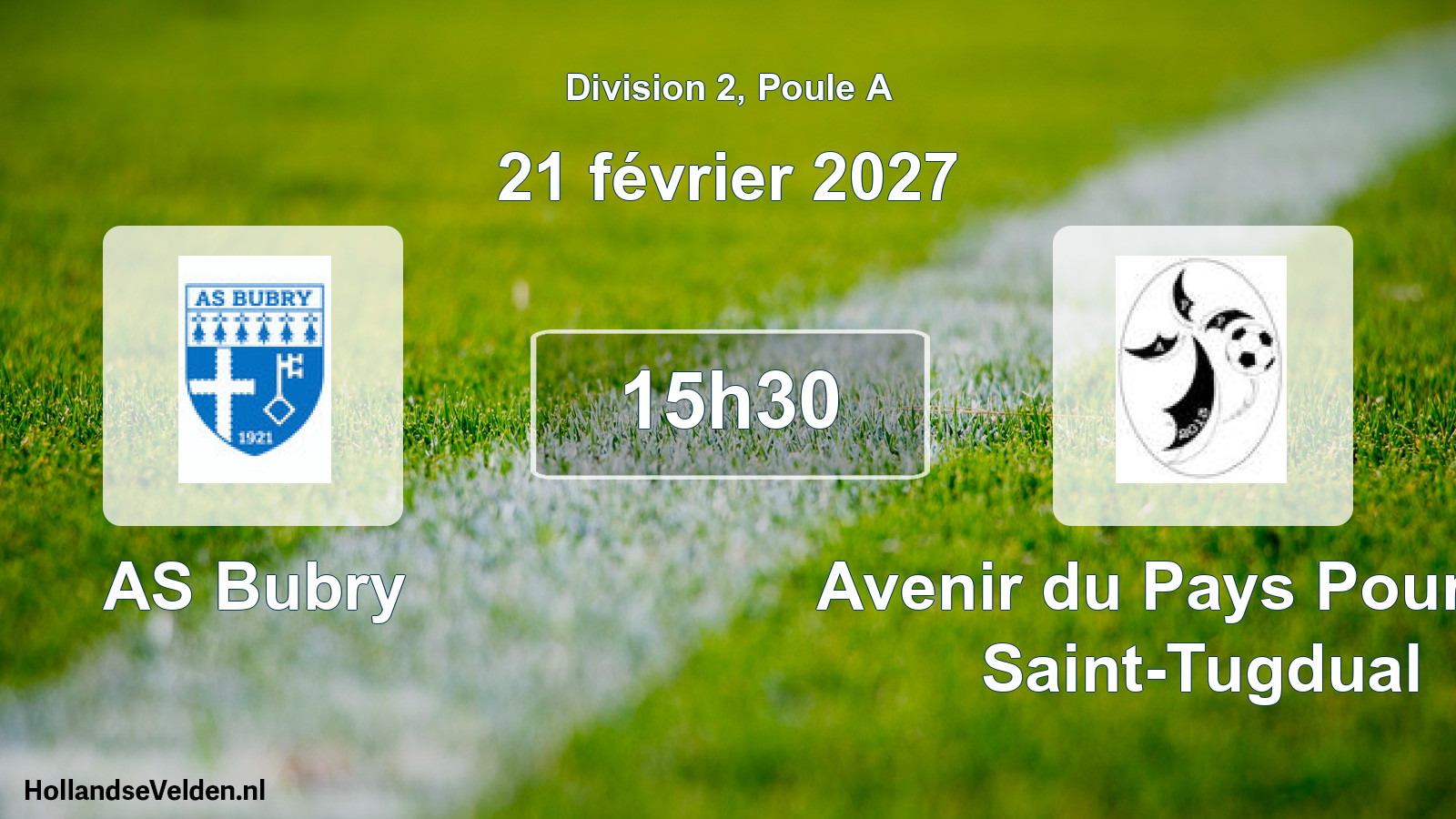 Match programmé: AS Bubry - Avenir du Pays Pourleth Saint-Tugdual (21 février 2027)