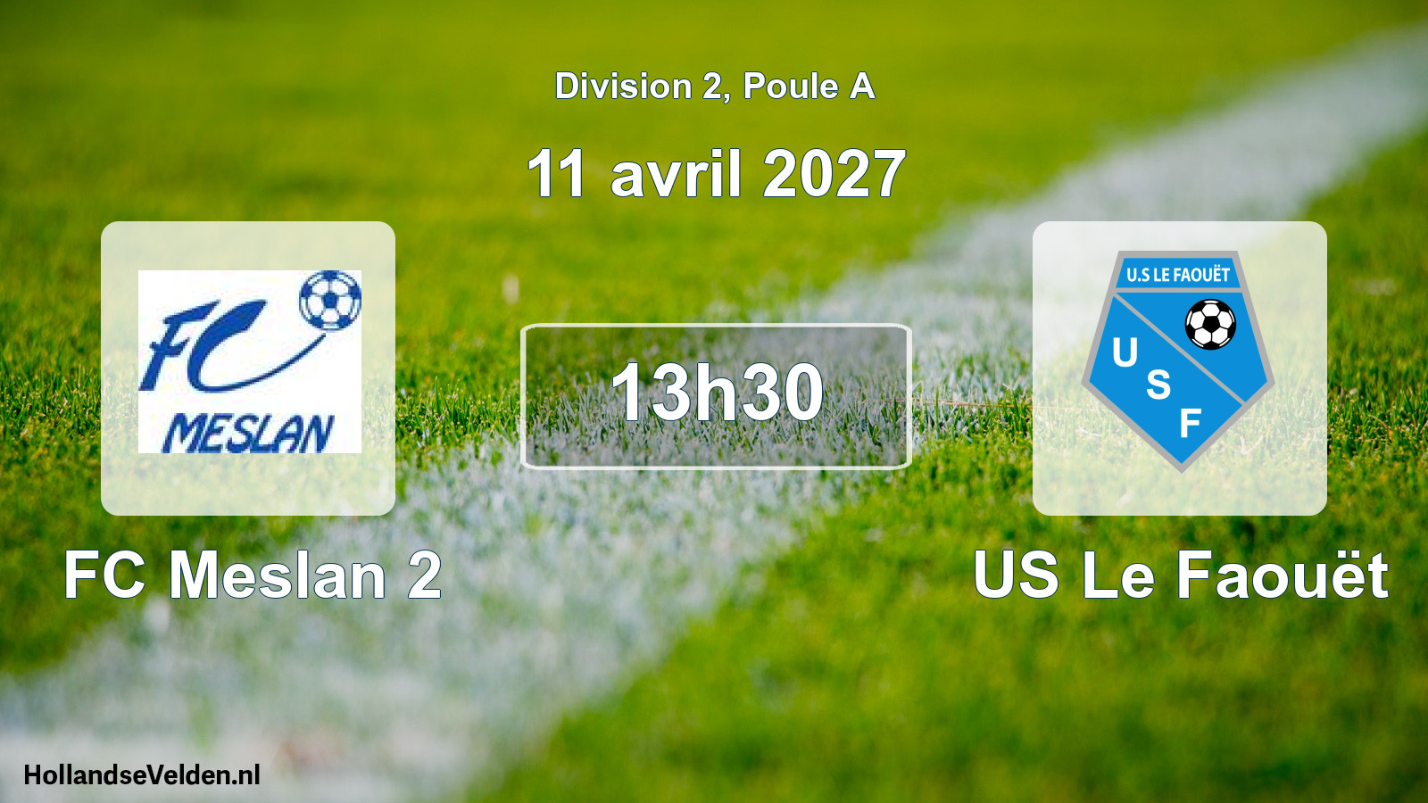 Match programmé: FC Meslan 2 - US Le Faouët (11 avril 2027)
