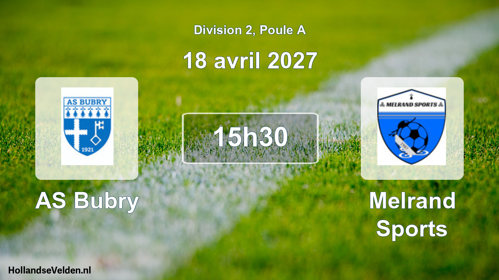 Match programmé: AS Bubry - Melrand Sports (18 avril 2027)