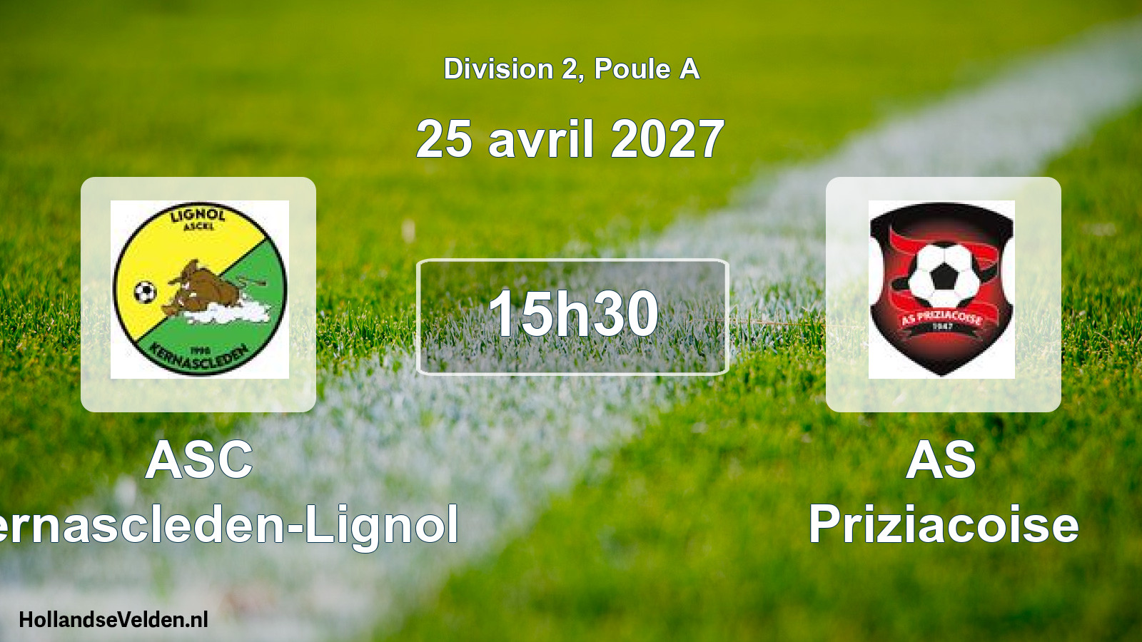 Match programmé: ASC Kernascleden-Lignol - AS Priziacoise (25 avril 2027)