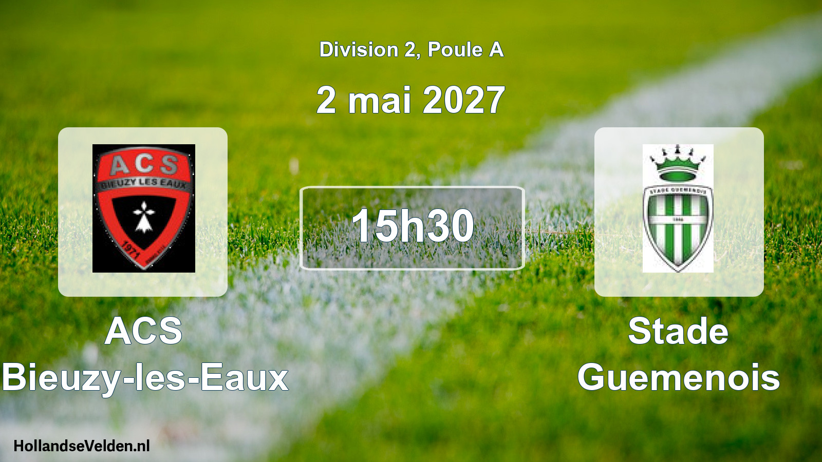 Geplande wedstrijd: ACS Bieuzy-les-Eaux - Stade Guemenois (2 mei 2027)