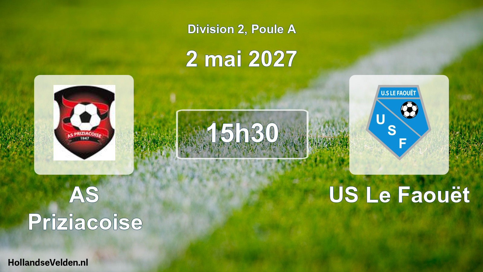 Match programmé: AS Priziacoise - US Le Faouët (2 mai 2027)